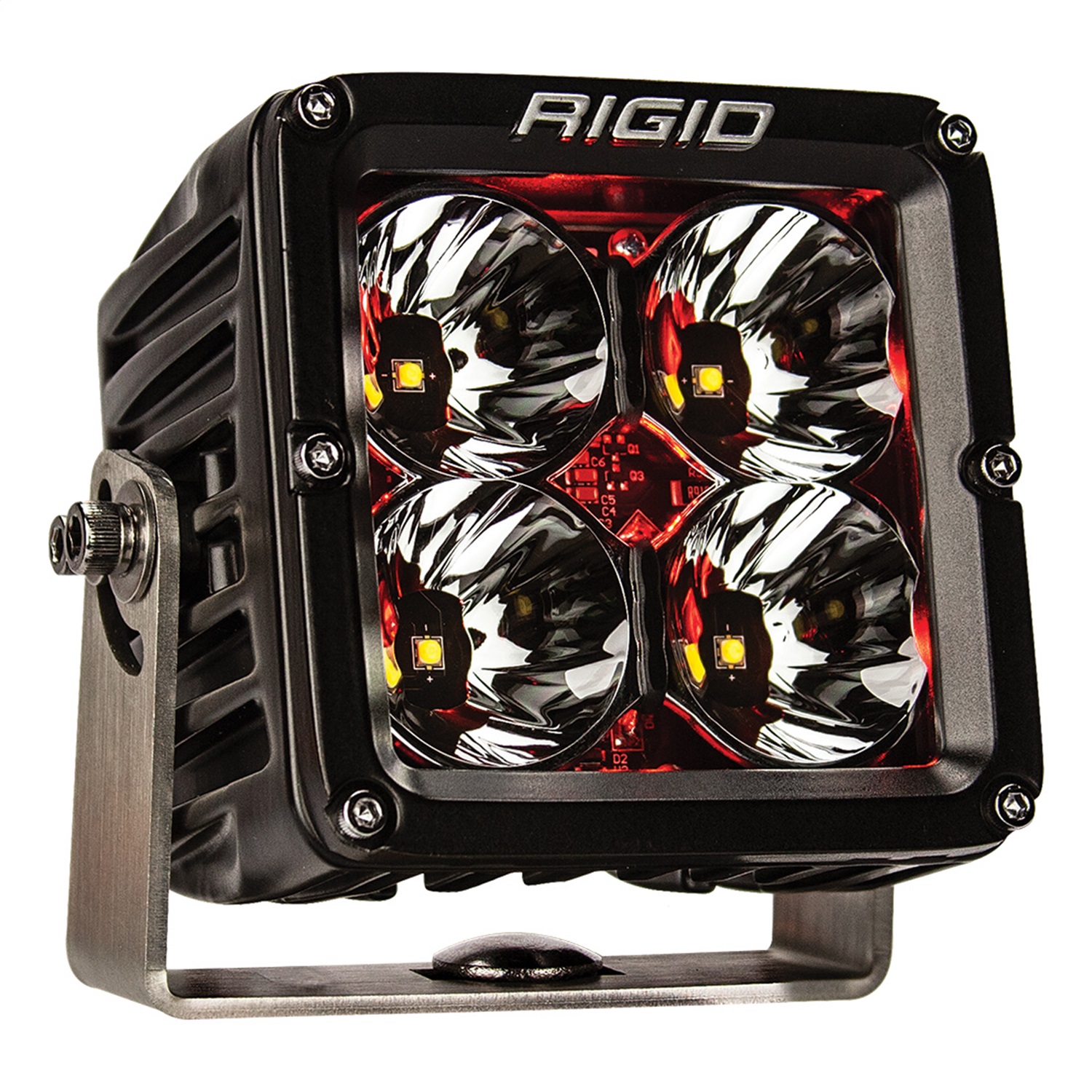 RIGID Industries 32203 RIGID Radiance Pod XL With Red Backlight, Surface Mount, Black Housing, Pair